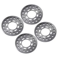 INJORA 4PCS CNC Aluminum Outer Beadlock Rings 8 ovals for INJORA 1.0" Wheel Rims Grey