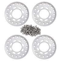 INJORA 4PCS CNC Aluminum Outer Beadlock Rings 8 ovals for INJORA 1.0 Wheel Rims Silver
