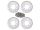 INJORA 4PCS CNC Aluminum Outer Beadlock Rings 8 ovals for INJORA 1.0" Wheel Rims Silver