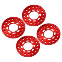 INJORA 4PCS CNC Aluminum Outer Beadlock Rings 8 ovals for INJORA 1.0" Wheel Rims Red