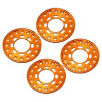 INJORA 4PCS CNC Aluminum Outer Beadlock Rings 8 ovals for INJORA 1.0 Wheel Rims Gold