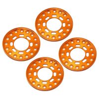 INJORA 4PCS CNC Aluminum Outer Beadlock Rings 8 ovals for INJORA 1.0" Wheel Rims Gold