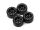 INJORA 1.0" 12-Spokes Beadlock Aluminum Wheel Rims for 1/24 RC Crawlers (4) (W1049) - Black