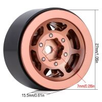 INJORA 1.0" 12-Spokes Beadlock Aluminum Wheel Rims for 1/24 RC Crawlers (4) (W1049) - Bronze