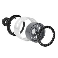 INJORA 1.9" Negative Offset 10.4mm Deep Dish Beadlock Wheel Rim for 1/10 RC Crawler (4) (W1949) Red