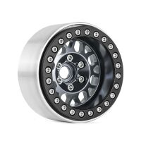 INJORA 1.9" CNC Aluminum Offset -10.4mm Deep Dish Beadlock Wheels for 1/10 RC Crawler (4) (W1950) Grey