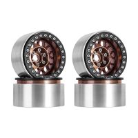 INJORA 1.9 CNC Aluminum Offset -10.4mm Deep Dish Beadlock Wheels for 1/10 RC Crawler (4) (W1950) Bronze