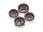 INJORA 1.9" CNC Aluminum Offset -10.4mm Deep Dish Beadlock Wheels for 1/10 RC Crawler (4) (W1950) Bronze