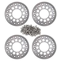 INJORA 4PCS CNC Aluminum Outer Beadlock Rings 12 holes...