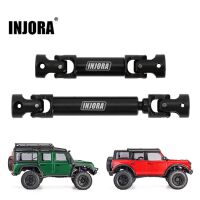 INJORA Black Hardened Steel Drive Shafts with D-shaped Holes for 1/18 TRX4M (4M-50BK) Black