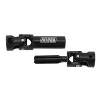 INJORA Black Hardened Steel Drive Shafts with D-shaped Holes for 1/18 TRX4M (4M-50BK) Black