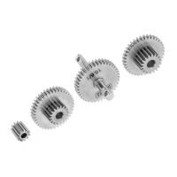 INJORA Stock 16.61:1 Stainless Steel Transmission Gear Set for 1/18 TRX4M 4M-36AS