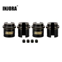 INJORA Black Brass Shock Lower Spring Retainer for 1/10 Axial SCX10 PRO