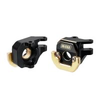 INJORA Black Brass C Hub Carrier Steering Knuckle Set For 1/10 SCX10 PRO