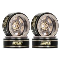 INJORA 1.0 Plus 6-Spoke Brass Beadlock Wheels 43g/pcs...