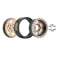 INJORA 1.0 Plus 6-Spoke Brass Beadlock Wheels 43g/pcs...