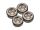 INJORA 1.0 Plus 6-Spoke Brass Beadlock Wheels 43g/pcs offset -3.75mm for 1/18 1/24 RC Crawler (4) (W1103) Grey