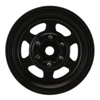 INJORA 1.0 Plus 6-Spoke Brass Beadlock Wheels 43g/pcs offset -3.75mm for 1/18 1/24 RC Crawler (4) (W1103) Black