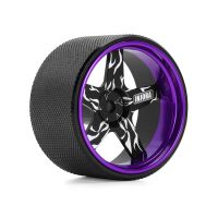 INJORA Aluminium Steering Wheel for TQI Transmitter TRX4M TRX4 TRX6 Slash Summit Purple