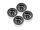 INJORA 2.2" 5-Spokes Negative Offset 10mm Wheels for 1/10 RC Crawler (4) (W2209) Black
