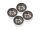 INJORA 2.2" 5-Spokes Negative Offset 10mm Wheels for 1/10 RC Crawler (4) (W2209) Black-Grey