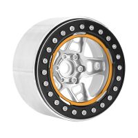 INJORA 2.2" 5-Spokes Negative Offset 10mm Wheels for 1/10 RC Crawler (4) (W2209) Black-Silver
