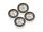 INJORA 2.2" 5-Spokes Negative Offset 10mm Wheels for 1/10 RC Crawler (4) (W2209) Black-Silver