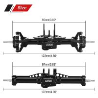 INJORA +4mm Extended Aluminum Front Rear Complete Axles For 1/18 TRX4M (4M-61)