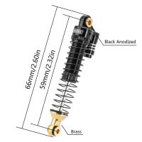 INJORA Brass & Aluminium 59mm Long Threaded Oil Shocks For 1/18 TRX4M (4M-63) 4Pcs