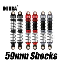INJORA 59mm Long Threaded Oil Filled Shocks For 1/18 TRX4M (4M-42) Black
