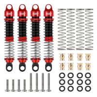 INJORA 59mm Long Threaded Oil Filled Shocks For 1/18 TRX4M (4M-42) Red