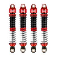 INJORA 59mm Long Threaded Oil Filled Shocks For 1/18 TRX4M (4M-42) Red