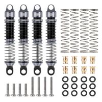 INJORA 59mm Long Threaded Oil Filled Shocks For 1/18 TRX4M (4M-42) Grey