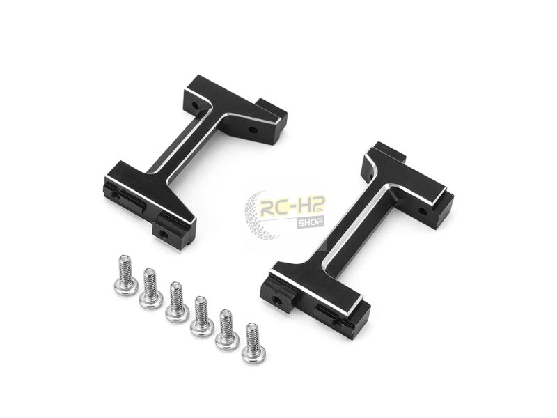 Treehobby 4PC CNC Aluminum Shock Mounts For Axial SCX10/SCX10 II - Front & Rear Adjustable Mounts (Titanium Color) - View #5