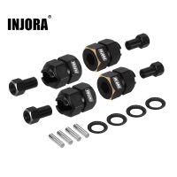 INJORA 9mm Brass Black Wheel Hex Hub Extenders For 1/18 TRX4M (4M-60)