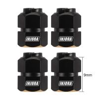 INJORA 9mm Brass Black Wheel Hex Hub Extenders For 1/18 TRX4M (4M-60)