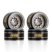 INJORA 1.0" 39g/Pcs Brass Beadlock Wheels Negative...