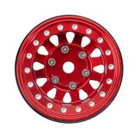 INJORA 1.0" Negative Offset 2.85mm Beadlock Aluminum Wheel for 1/24 RC Crawlers (4) (W1009) - YQW-1009RD