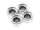 INJORA 1.9" Deep Dish Carbon Aluminum Beadlock Wheels Offset -10mm For 1/10 RC Crawlers (W1953) Silver