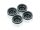 INJORA 1.9" Deep Dish Carbon Aluminum Beadlock Wheels Offset -10mm For 1/10 RC Crawlers (W1953) Grey