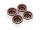 INJORA 1.9" Deep Dish Carbon Aluminum Beadlock Wheels Offset -10mm For 1/10 RC Crawlers (W1953) Bronze