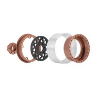 INJORA 1.9" Carbon Fiber Aluminum Wheels Offset -10mm For 1/10 RC Crawler (W1954) Bronze