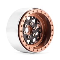 INJORA 1.9" Carbon Fiber Aluminum Wheels Offset -10mm For 1/10 RC Crawler (W1954) Bronze