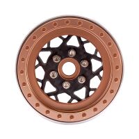 INJORA 1.9" Carbon Fiber Aluminum Wheels Offset -10mm For 1/10 RC Crawler (W1954) Bronze