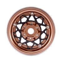 INJORA 1.9" Carbon Fiber Aluminum Wheels Offset -10mm For 1/10 RC Crawler (W1954) Bronze