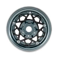 INJORA 1.9" Carbon Fiber Aluminum Wheels Offset -10mm For 1/10 RC Crawler (W1954) Grey