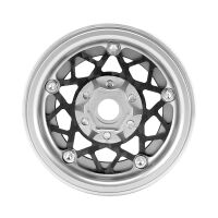 INJORA 1.9" Carbon Fiber Aluminum Wheels Offset -10mm For 1/10 RC Crawler (W1954) Silver