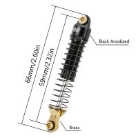 INJORA 59mm Long Threaded Oil Shocks With Brass End For 1/18 TRX4M