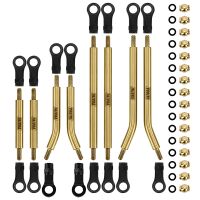 INJORA 8PCS Brass High Clearance Links Set For 1/18 TRX4M High Trail K10 F150 (4M-77)