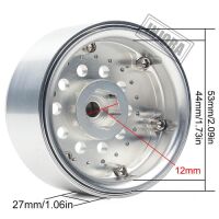 INJORA 4PCS 1.9" Silver Aluminum Beadlock Wheel Rims For RC Crawler
